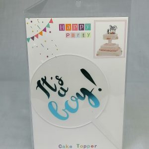 It’s a boy cake topper