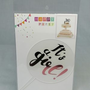 It’s a Girl cake topper
