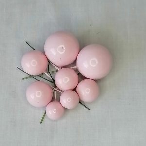 Faux Balls Baby Pink Cake Decoration