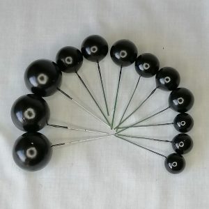 Faux Balls Black Cake Decoration