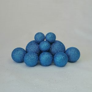 Glittery blue faux balls