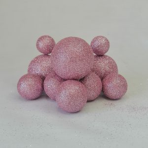 Glittery pink faux balls
