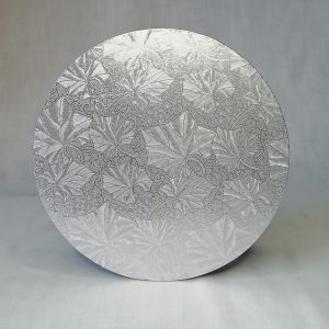 silver cake board 8"