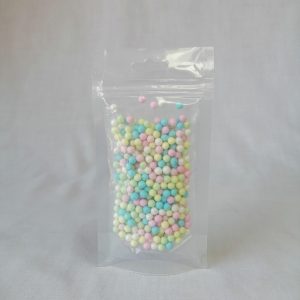 Pastel-colored cake sprinkles
