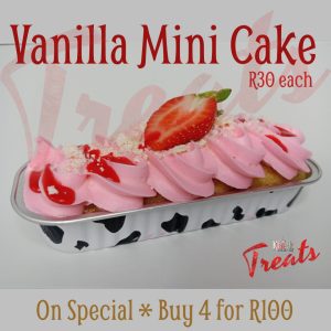 Experience the sweetness of our vanilla mini cake!
